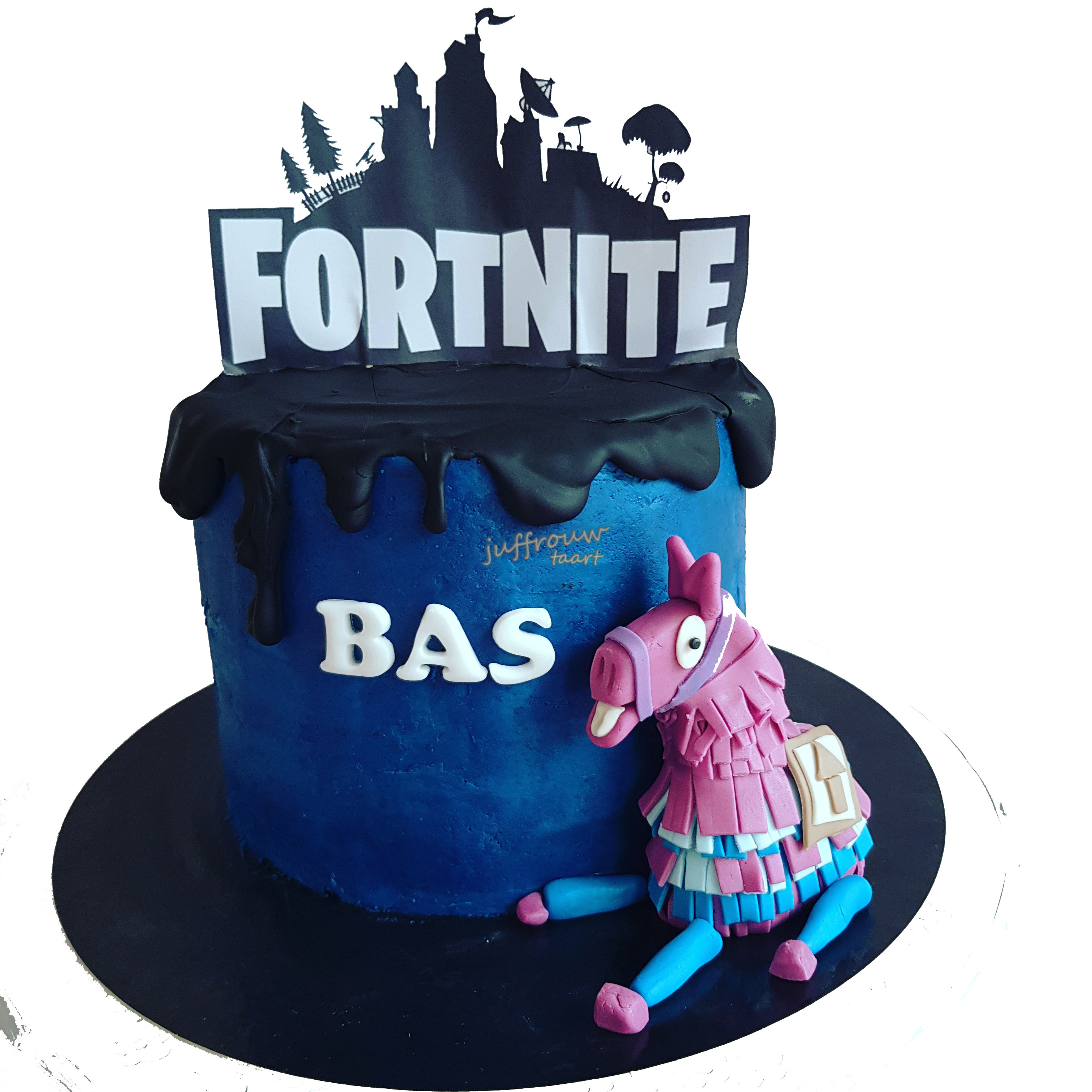 Fortnite taart voor Bas