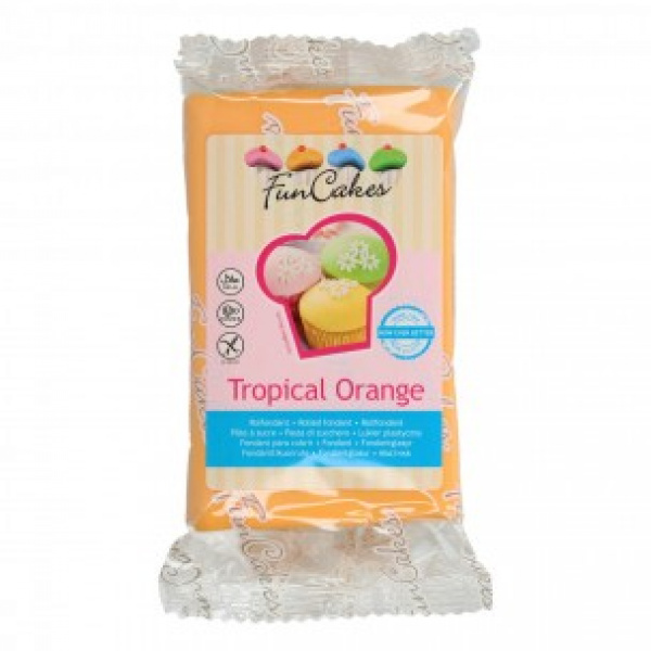 FunCakes Rolfondant Tropical Oranje 250g tht korting