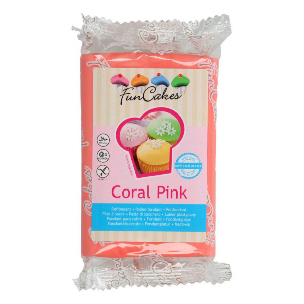 FunCakes Rolfondant Koraalroze 250g