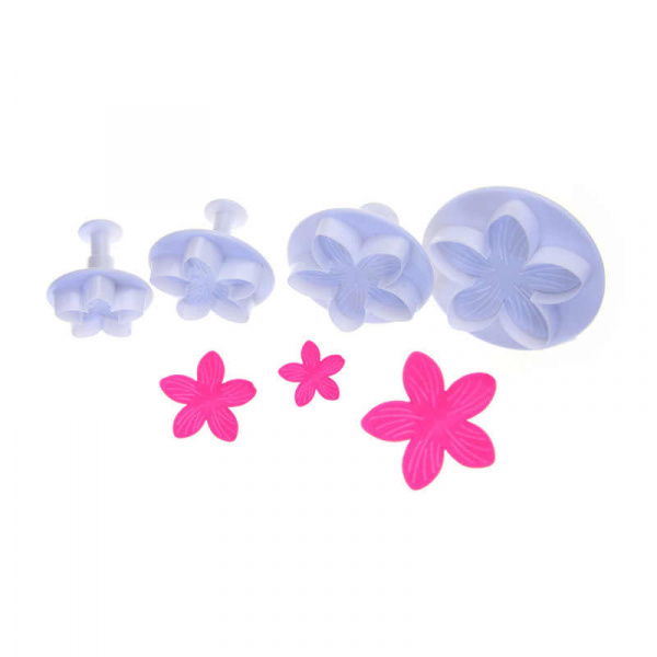 Set 4 flower plunger bloemen uitsteker