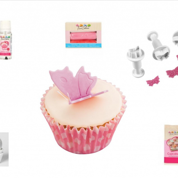 Vlinder cupcake pakket