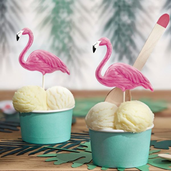 PartyDeco Toppers Flamingo Set/6