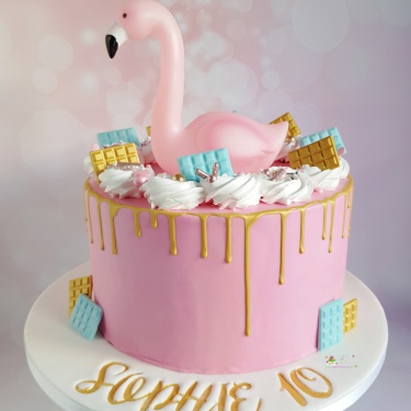 flamingo taart