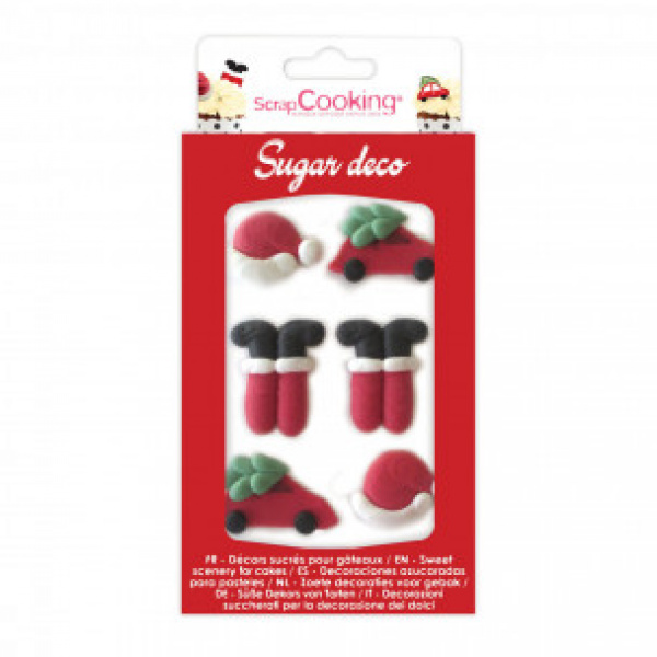 Scrapcooking Suikerdecoraties Kerstman Set/6