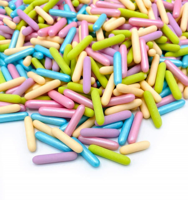 Pastel Party Rods sprinkles 90 gram