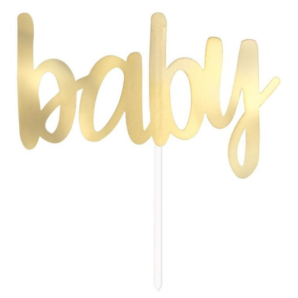 Taartprikker " Baby" Goud 15cm