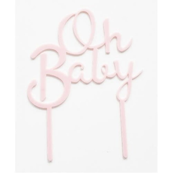 oh baby topper licht roze acryl