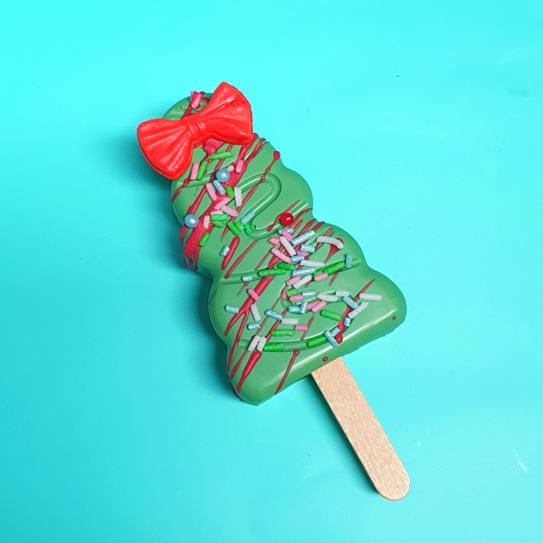 Kerstboom cakesicle