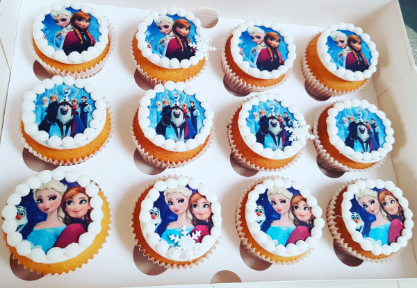 12 cupcakes met eigen opdruk