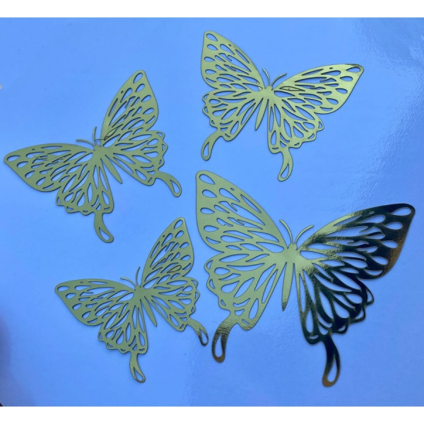 Gouden plastic vlinders