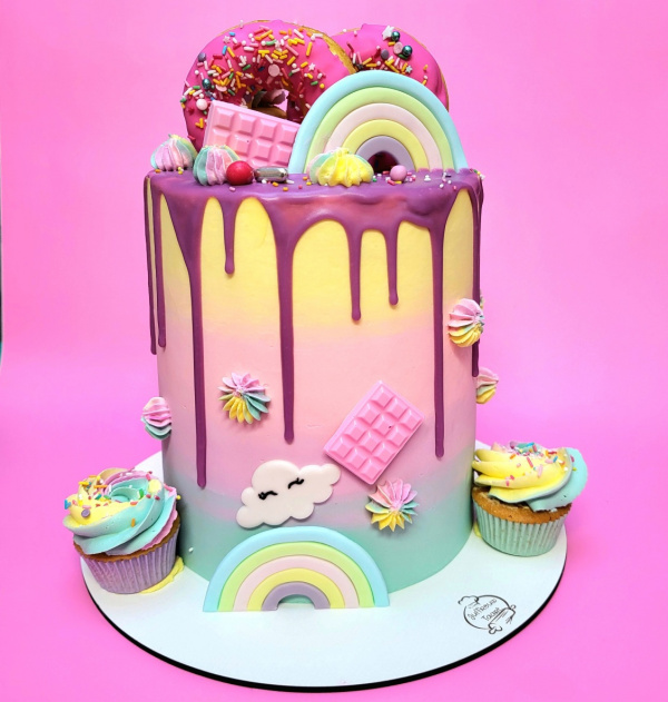 Dripcake over the rainbow
