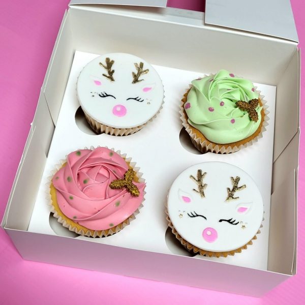 4 kerstcupcakes