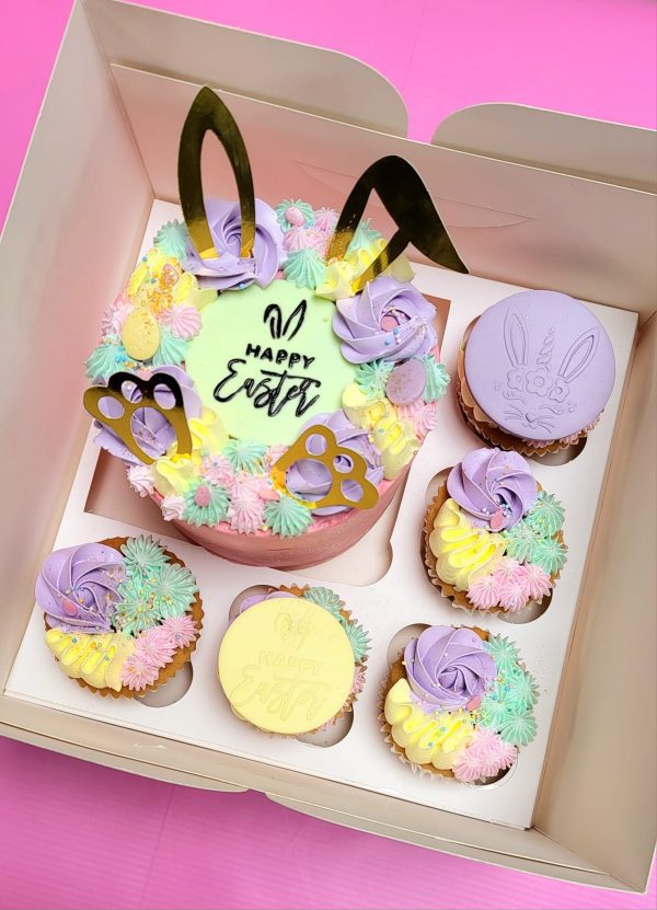 Pasen Mini Bento Cake: Biscuit met frambozen citroen (zonder cupcakes)