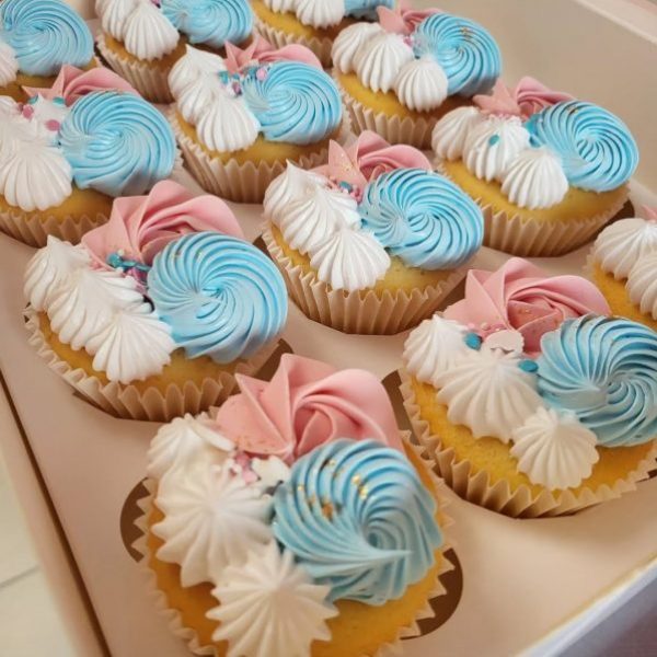 Cupcakes 18 stuks,gender cupcakes