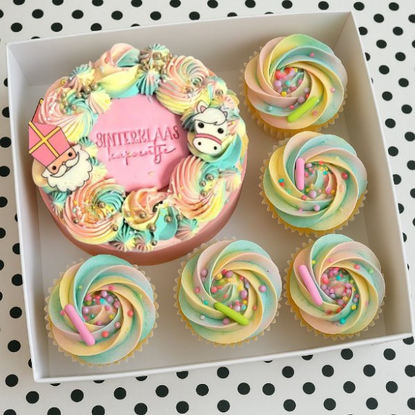 Sinterklaasbento mini cake + 5 cupcakes